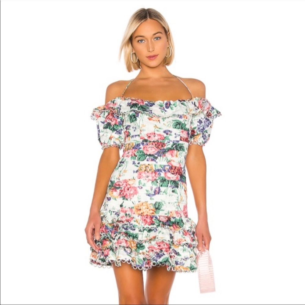 Zimmerman US size 6 Allia pintuck off the shoulder dress NWOT designer size 2